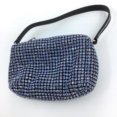 207 ALEXANDER WANG Heiress Baby Blue Rhinestone Pouch