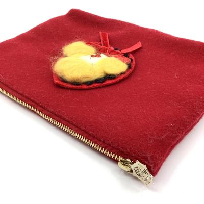 211 CHARLOTTE OLYMPIA Red Riding Hood Wool Pouch