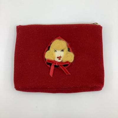 211 CHARLOTTE OLYMPIA Red Riding Hood Wool Pouch