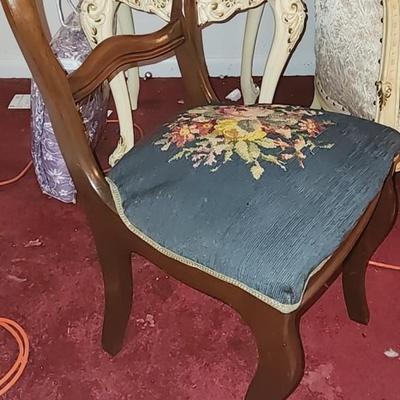 Vintage embroidery chair
