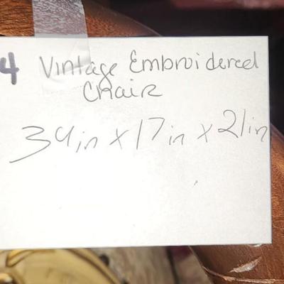 Vintage embroidery chair