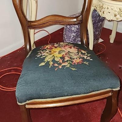 Vintage embroidery chair