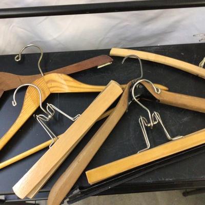 Box of Wood Clothes Hangers