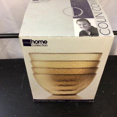 JCPenney Home Collection Hammered Gold Set of 4 Bowls
