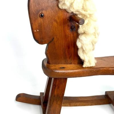 Vintage Solid Wood Child's Rocking Horse