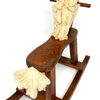 Vintage Solid Wood Child's Rocking Horse