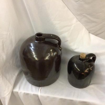 Vintage Brown Crock Jugs