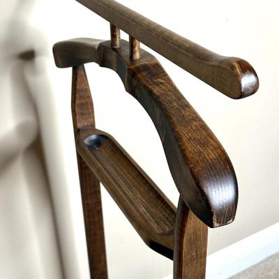 Vintage Solid Wood French Valet Butler Stand