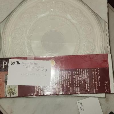 Light fixture ceiling molding