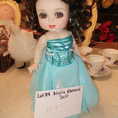 Marie Osmond doll in teal gown