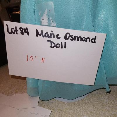 Marie Osmond doll in teal gown