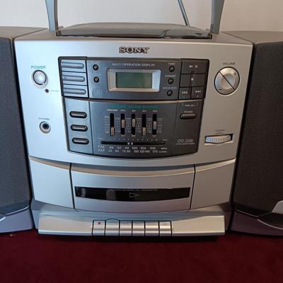 SONY AM/FM STEREO WITH CASSETTE AND CD PLAYERS