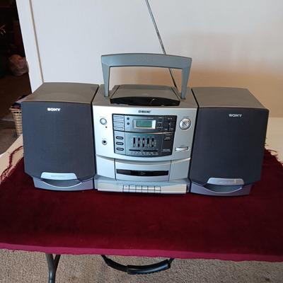 SONY AM/FM STEREO WITH CASSETTE AND CD PLAYERS