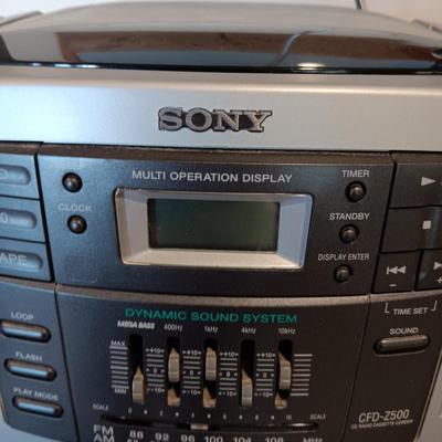 SONY AM/FM STEREO WITH CASSETTE AND CD PLAYERS