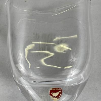 Orrefors Signed Niks Landberg Love Birds etched Crystal vase