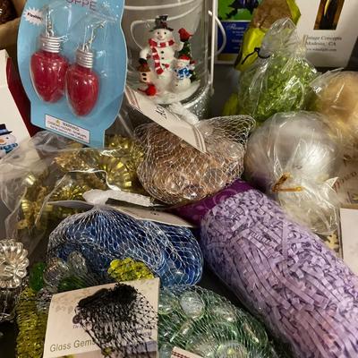 Pinecone ornaments, candles. Wine light wicks,etc