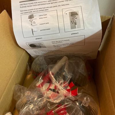 Wall decor, lighted snow globe, solar snowman stakes