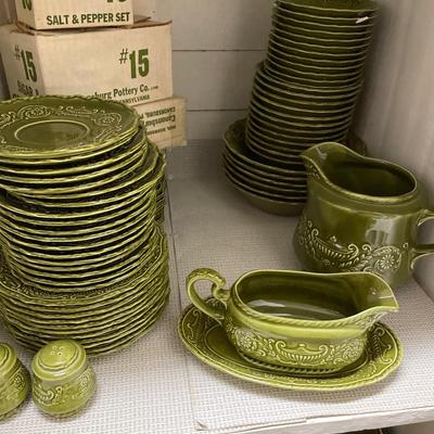 Canonsburg Pottery Regency Green dishes