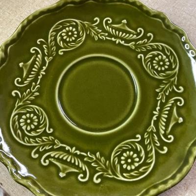 Canonsburg Pottery Regency Green dishes