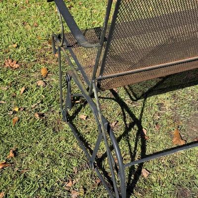 Black Wrought Iron Patio Glider Bench