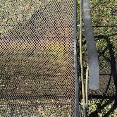 Black Wrought Iron Patio Glider Bench