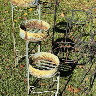 Set of 8 Iron Plant Stands