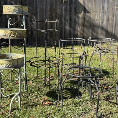 Set of 8 Iron Plant Stands