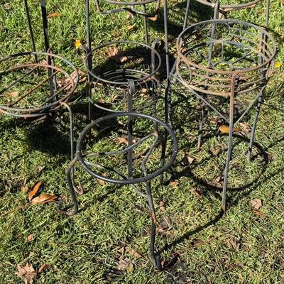 Set of 8 Iron Plant Stands