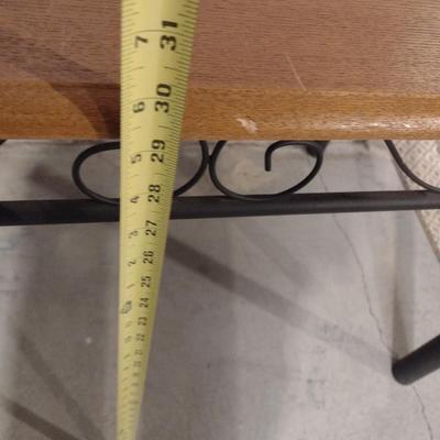 Metal Base Wood Finish Work or Writing Table Choice A