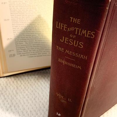 Life & Times of Jesus The Messiah 2 Volume Antique Religion Book Set