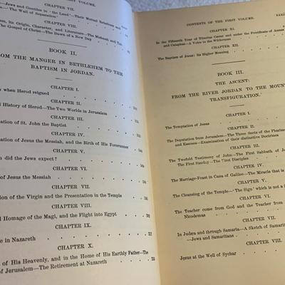 Life & Times of Jesus The Messiah 2 Volume Antique Religion Book Set