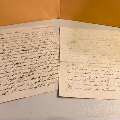 c.1850s Dickinson College Carlisle, PA Correspondence Letters From College