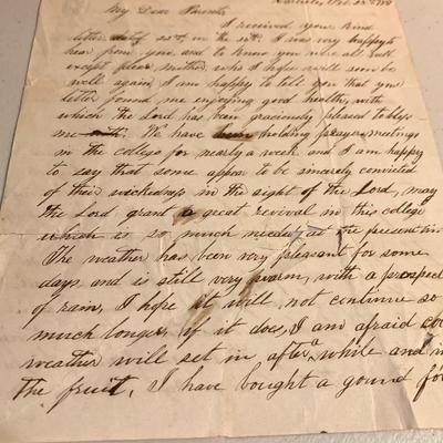 c.1850s Dickinson College Carlisle, PA Correspondence Letters From College