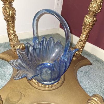 Blue Glass Basket