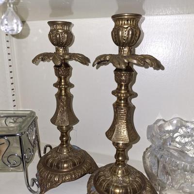 2 pc Brass Candlesticks