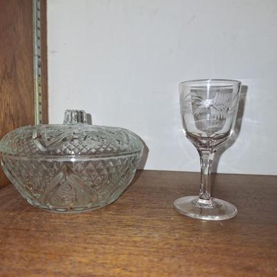 Candy Dish and Cordial Glass