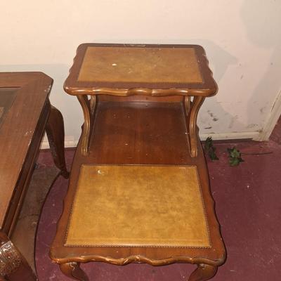Telephone table w/ Leather tops