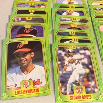 Vintage Baltimore Orioles Maryland Lottery Cards - Near Complete Mint Set Baseball Cards