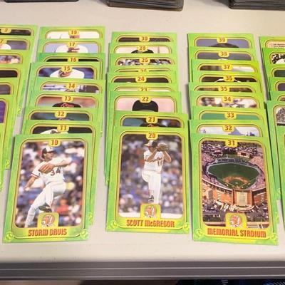 Vintage Baltimore Orioles Maryland Lottery Cards - Near Complete Mint Set Baseball Cards