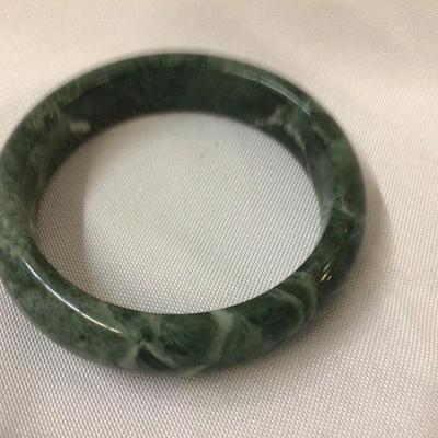 Jade Bangle Bracelet Dark Green