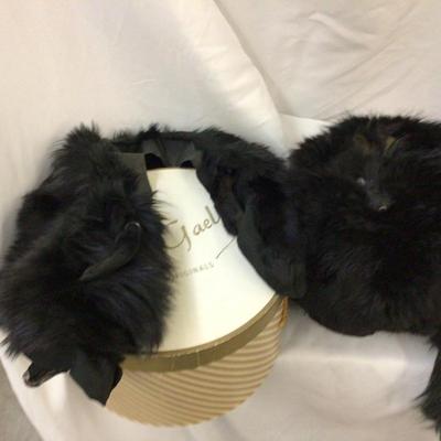 Black Mink Fur Collar and Matching Muff.