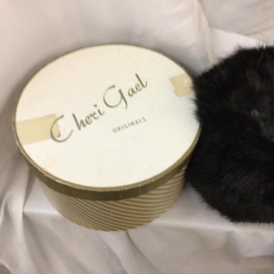 Black Mink Fur Collar and Matching Muff.