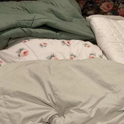 Comforters, pillows and mattress pads