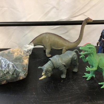 Kids Dinosaurs and Army Men Lot