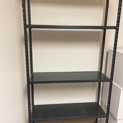 3 metal shelves