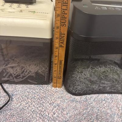 2 small paper shredders