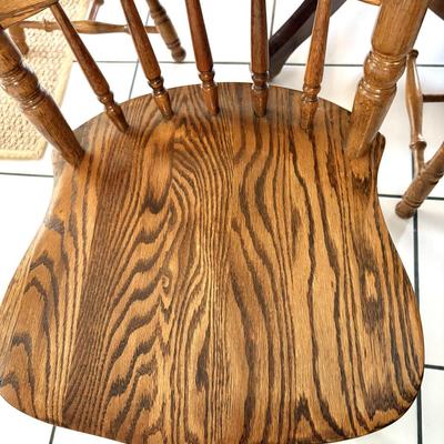 Wood Dining table with 2 Leaves and 6 Chairs