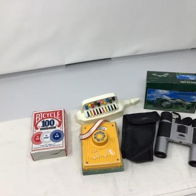 Binocular, Poker Chips, Toy Flute, Toy Fisher Price Music