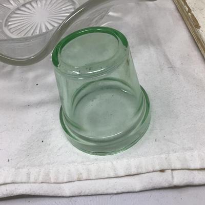 Iris Harringbone Bowl, Green Glass Mimi Flower Pot, Swedish Cutting Board