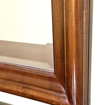 Vintage Solid Wood Hooker Chest of Drawers and Beveled Mirror